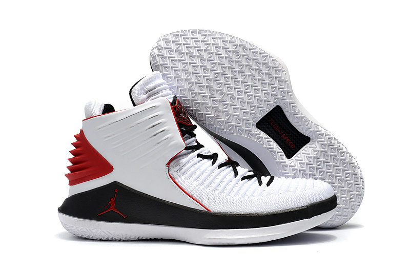 Women Air Jordan 32 White Black Red Shoes - Click Image to Close